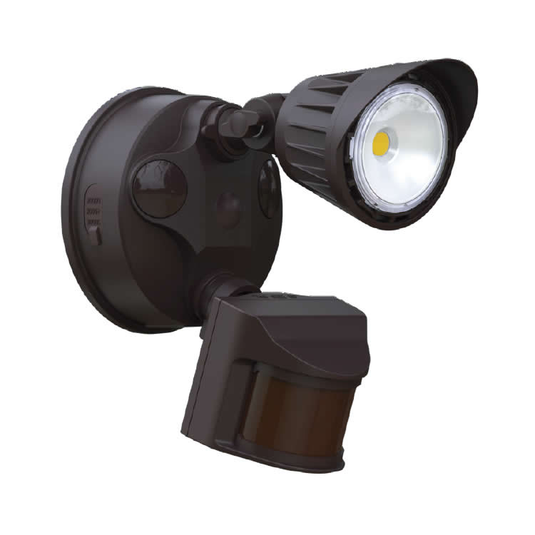 Westgate SL-10W-MCT-BZ-P 10W LED Security Light Bronze Finish 30K/40K/50K with PIR Sensor 120V