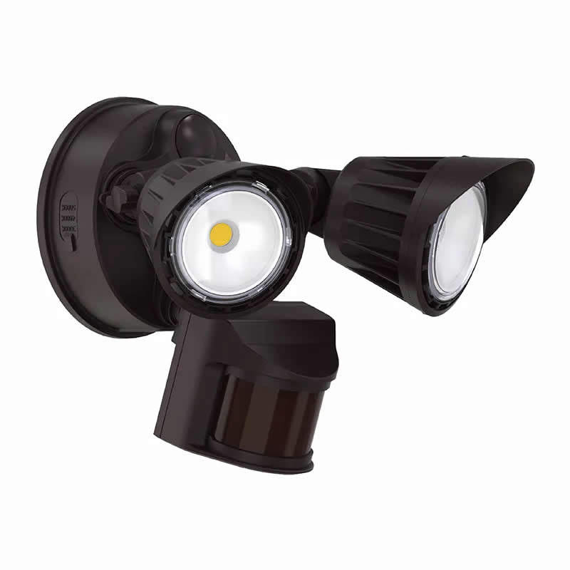 Westgate SL-20W-MCT-BZ-P 20W LED Security Light Bronze Finish 30K/40K/50K with PIR Sensor 120-277V