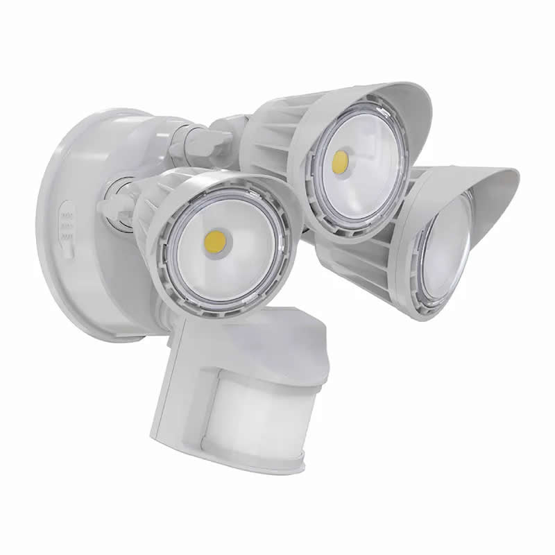 Westgate SL-30W-MCT-WH-P 30W LED Security Light White Finish 30K/40K/50K with PIR Sensor 120-277V