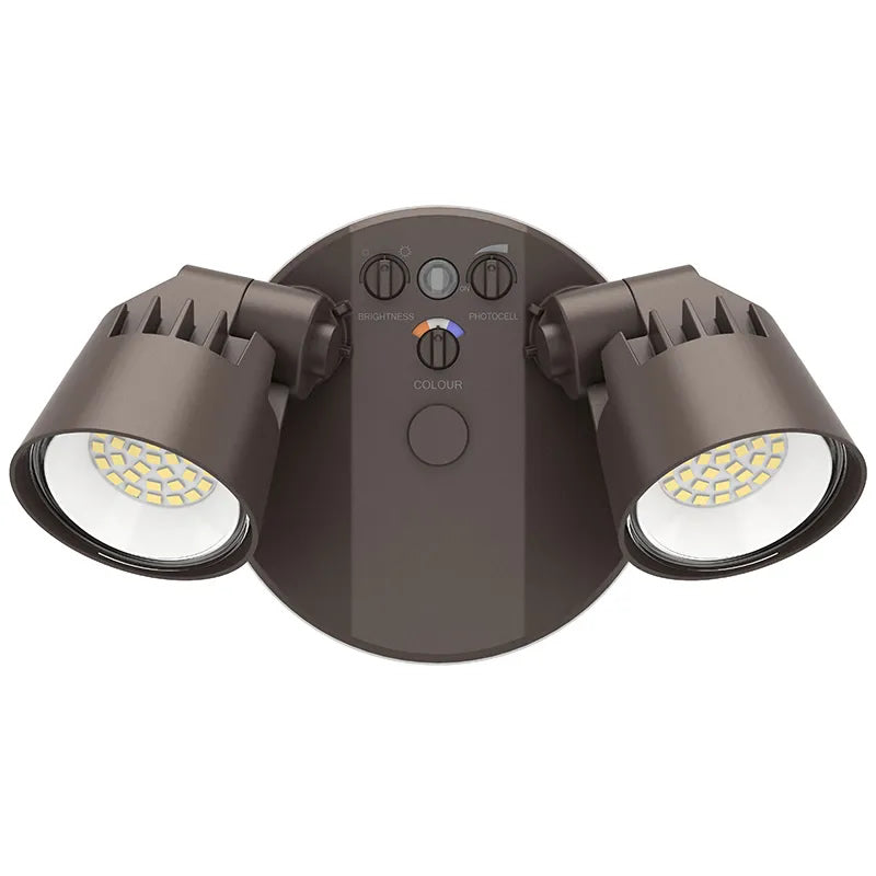 Westgate SLX-2H-MCTP-BR-D 16W-25W LED Outdoor Bronze Security Light 30K/40K/50K Dimmable 120V