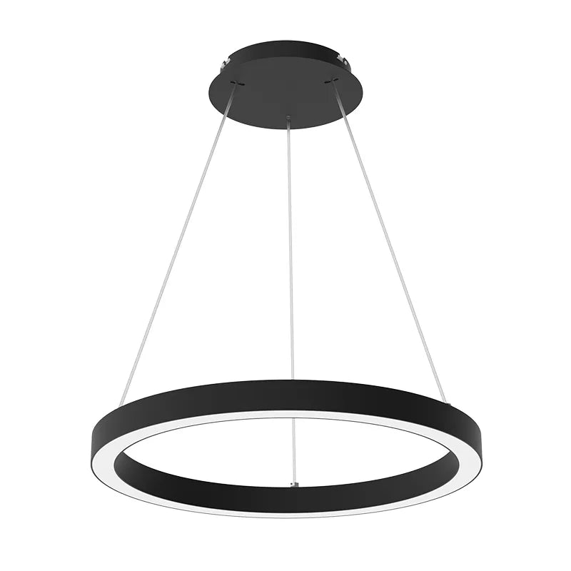 Westgate SRC-D36UD-MCTP-BK 80W/120W 36" Round LED Linear Chandelier Up/Down Light Black Finish 30K/35K/40K 120-277V