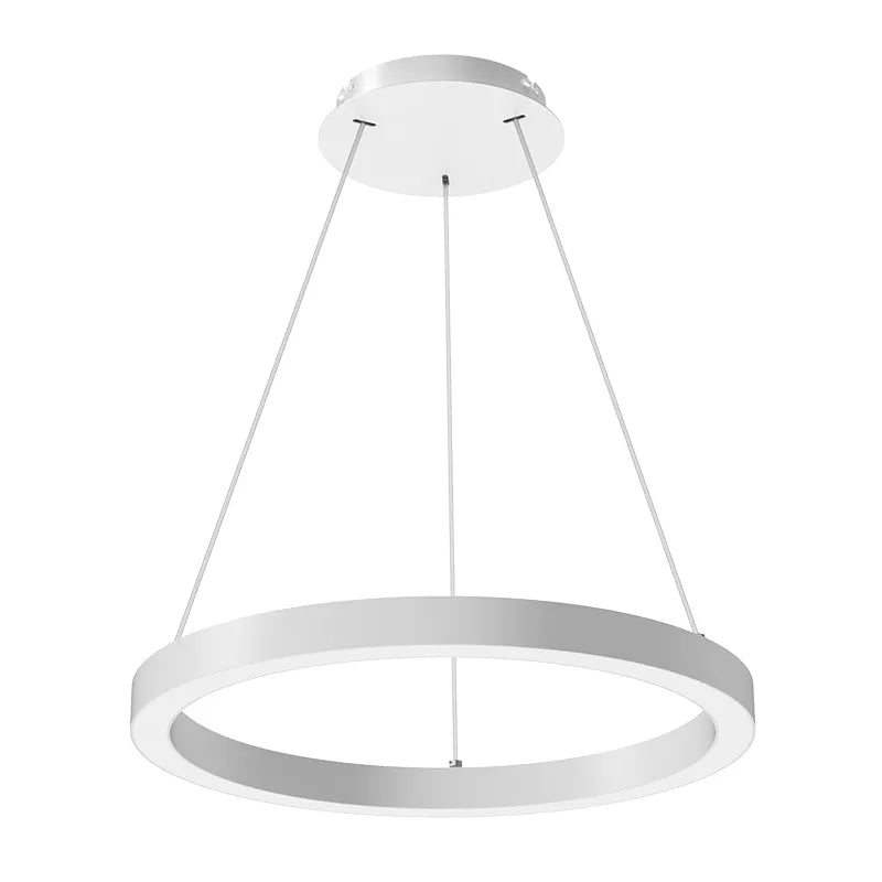 Westgate SRC-D24UD-MCTP 40W/80W 24" Round LED Linear Chandelier Up/Down Light White Finish 30K/35K/40K 120-277V