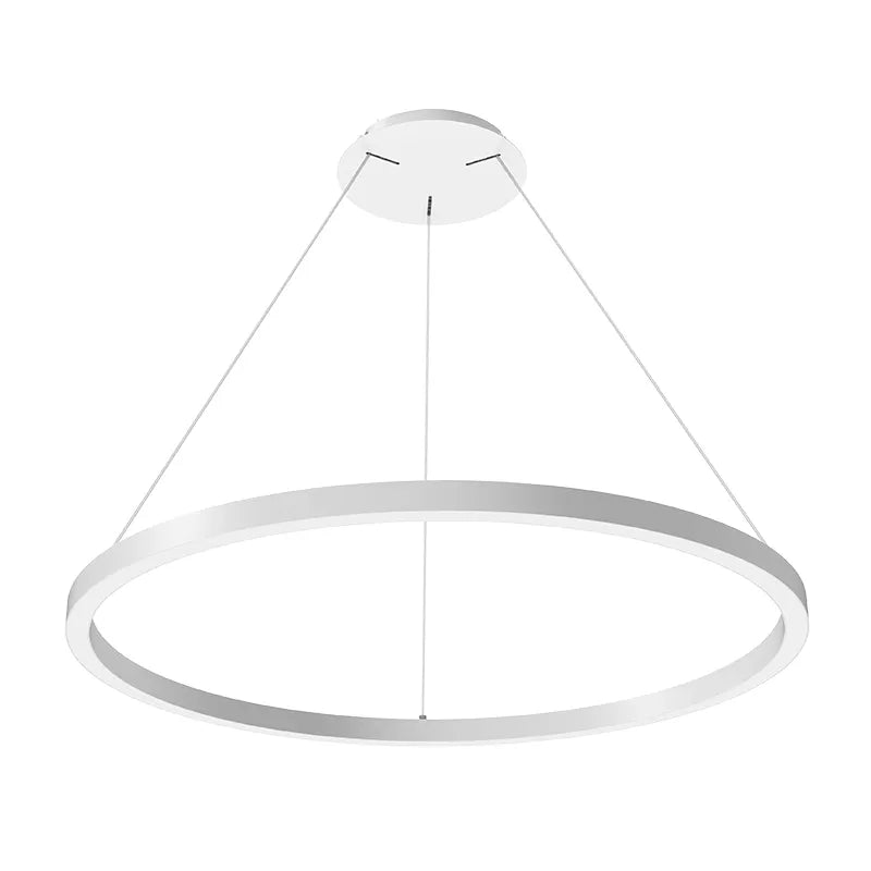 Westgate SRC-D48UD-MCTP 120W/160W 48" Round LED Linear Chandelier Up/Down Light White Finish 30K/35K/40K 120-277V