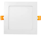 Westgate SSLRB6-MCT5 15W LED 6" Slim Square Round-Back Canless Light White Finish 27K/30K/35K/40K/50K 120V