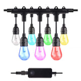 Bulbrite 814361 Bulbrite Solana 36-FT Smart String Light Kit with Shatter Resistant RGB Color Changing LED Light Bulbs