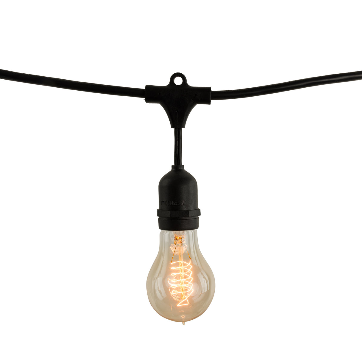 Bulbrite 862823 Bulbrite 48-foot String Light Kit with Nostalgic Loop Filament A19 Incandescent Light Bulbs, 2-pk