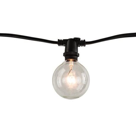 Bulbrite 862814 Bulbrite 14-foot String Light Kit with Clear Incandescent Globe G16 Light Bulbs, 2-pk