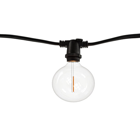 Bulbrite 812123 Bulbrite 14-foot String Light Kit with Clear Shatter Resistant Globe G16 LED Light Bulbs