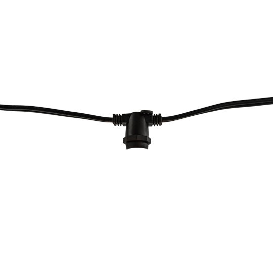 Bulbrite 812480 48' STRING LIGHT 15 SOCKETS 36" SPACING E26 BLACK - NO BULBS