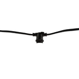 Bulbrite 812480 48' STRING LIGHT 15 SOCKETS 36" SPACING E26 BLACK - NO BULBS
