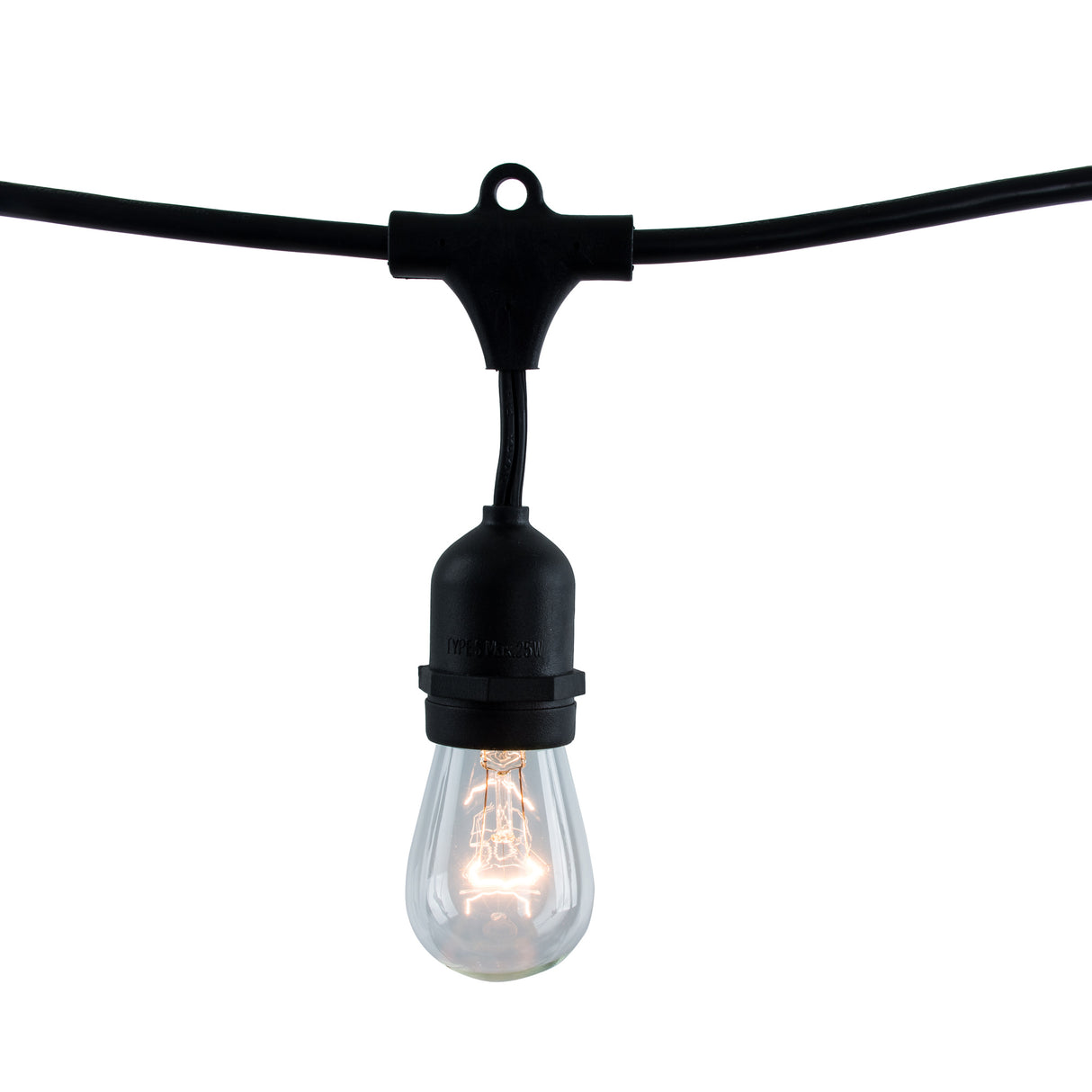 Bulbrite 812312 Bulbrite 30-foot String Light Kit with Clear Vintage Style S14 Incandescent Light Bulbs