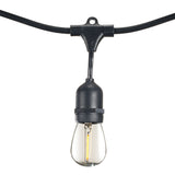 Bulbrite 812483 Bulbrite 48-foot String Light Kit with Clear Shatter Resistant Vintage Style S14 LED Light Bulbs
