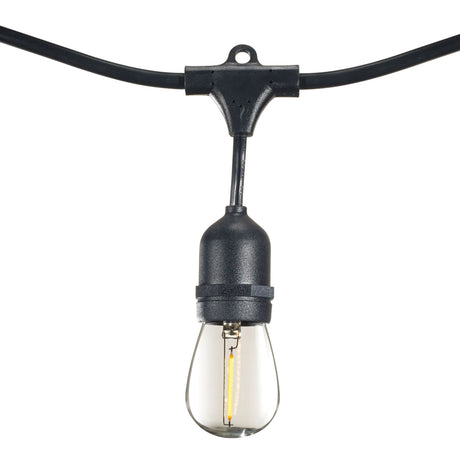 Bulbrite 812313 Bulbrite 30-foot String Light Kit with Clear Shatter Resistant Vintage Style S14 LED Light Bulbs