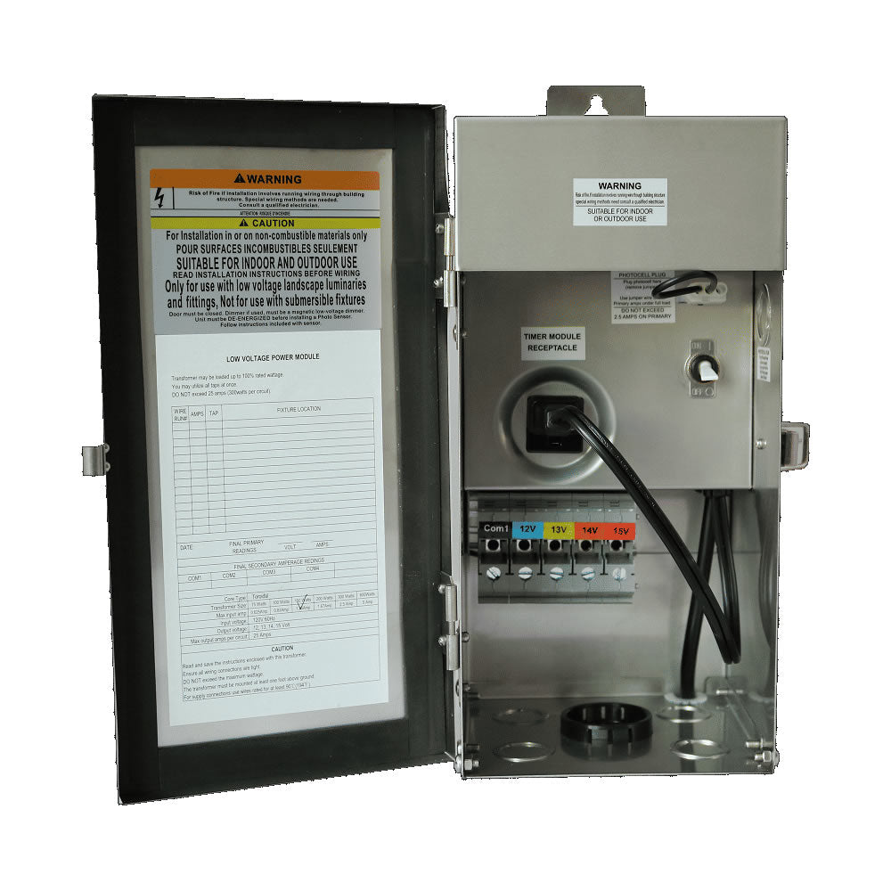 Westgate TR-150W-MT-SS 150-Watt Multi-Tap Landscape Transformer Timer/Photocell Ready (Not Included) 12V/13V/14V/15V