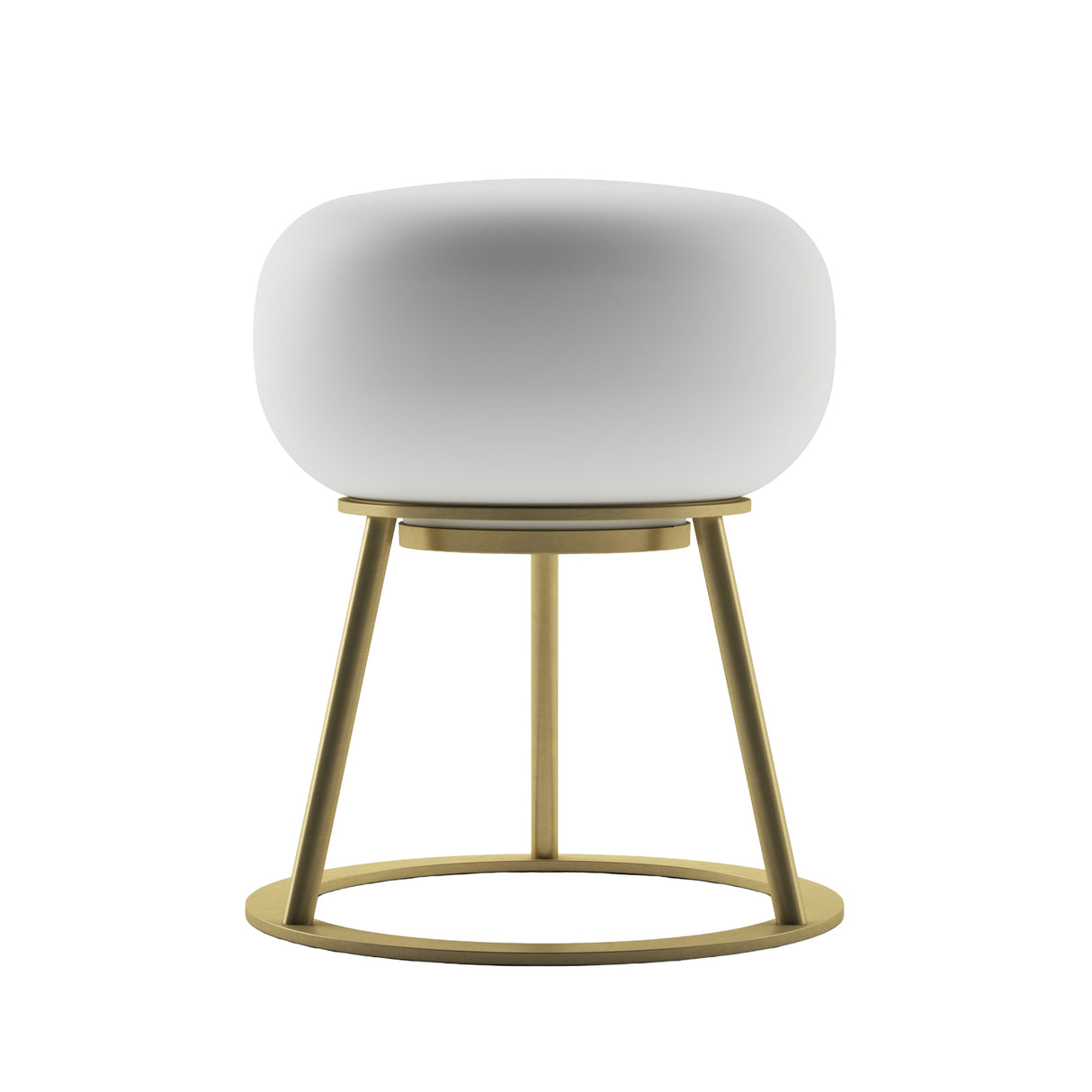 Kibun K70301 TRIPOD Rechargeable Cordless LED Table Lamp, 3-Levels Brightness Touch Sensor Control, Brushed Brass