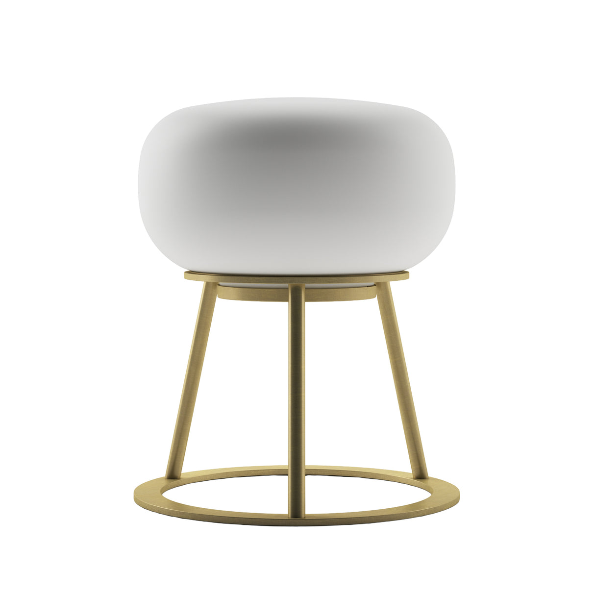 Kibun K70301 TRIPOD Rechargeable Cordless LED Table Lamp, 3-Levels Brightness Touch Sensor Control, Brushed Brass