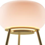 Kibun K70301 TRIPOD Rechargeable Cordless LED Table Lamp, 3-Levels Brightness Touch Sensor Control, Brushed Brass