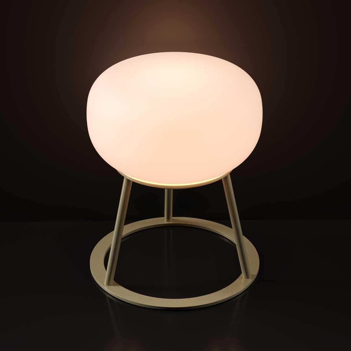 Kibun K70301 TRIPOD Rechargeable Cordless LED Table Lamp, 3-Levels Brightness Touch Sensor Control, Brushed Brass