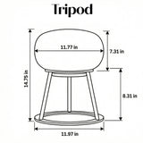 Kibun K70301 TRIPOD Rechargeable Cordless LED Table Lamp, 3-Levels Brightness Touch Sensor Control, Brushed Brass