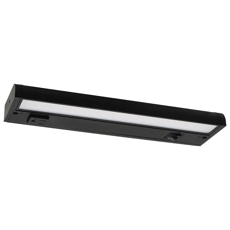 Westgate UCR-12-BK 5W LED 12" Undercabinet Light Black Finish 27K/30K/35K/40K/50K 1-Outlet 120V