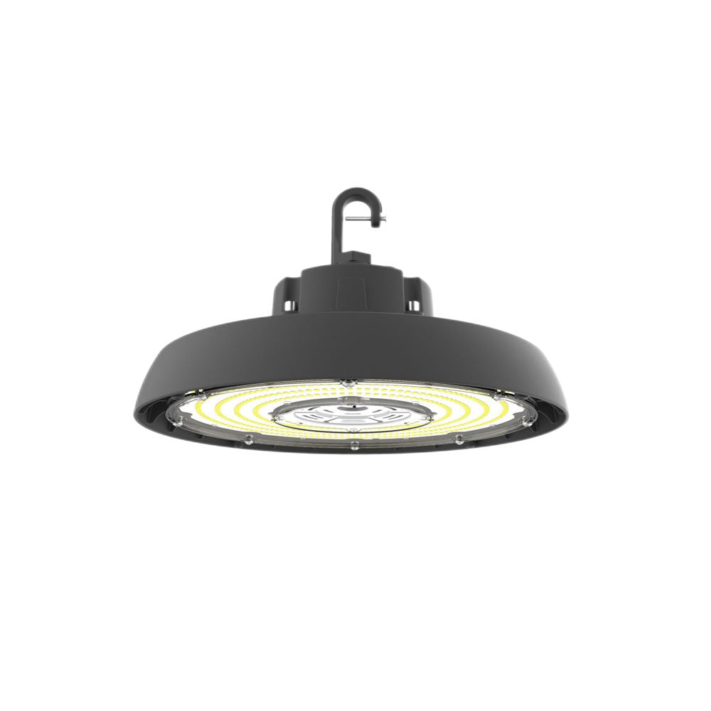 Topstar UFO-850-150P-M1-NFD 150W LED UFO Highbay Fixture 40K/50K Hook Mounting & 6ft Cord for Input Wires Included 120-277V