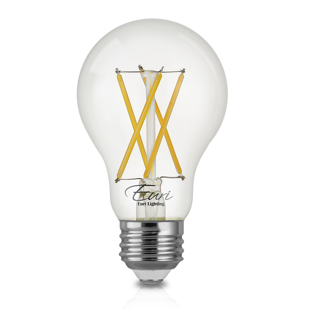 Euri Lighting VA19-3000cec 8.5 Watt A19 Filament LED 3000K 120V