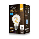 Euri Lighting VA19-3020e 7 Watt A19 Filament LED 2700K 120V