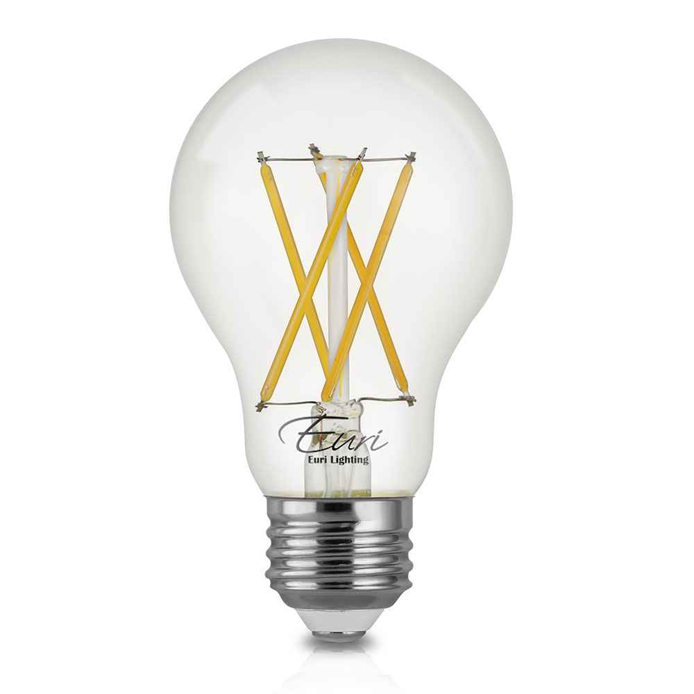 Euri Lighting VA19-3020e 7 Watt A19 Filament LED 2700K 120V