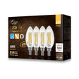 Euri Lighting VB10-3000cec-4 5.5 Watt B10 Filament LED 3000K E12 120V (4-Pack)