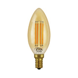 Euri Lighting VB10-3020ea-4 4.5 Watt B10 Amber Filament LED 2200K E12 120V (4-Pack)