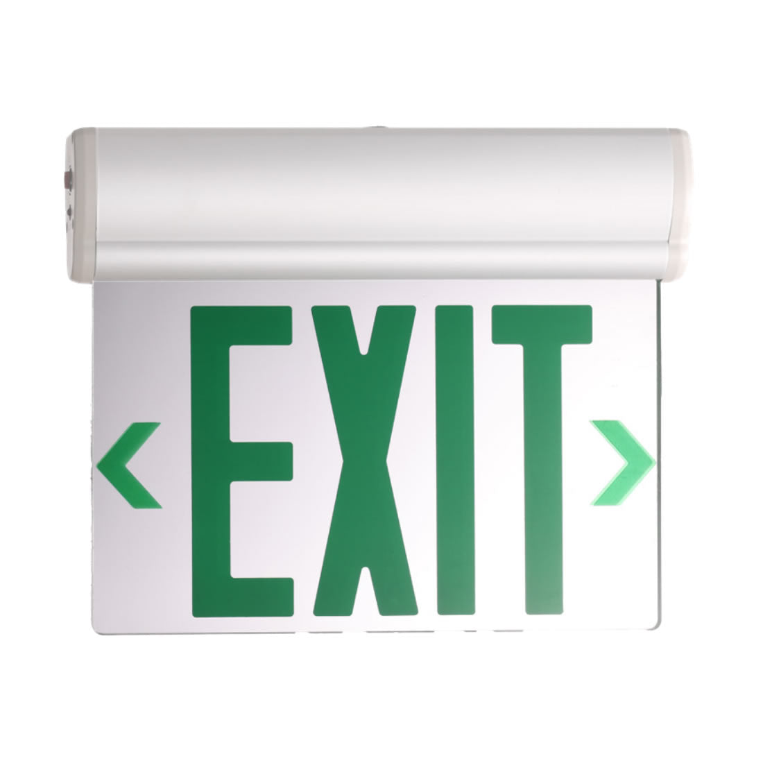 Westgate XT-EL1GCA-EM-WH LED Edgelit Exit Sign Single Face Green Letters White Housing 120-277V