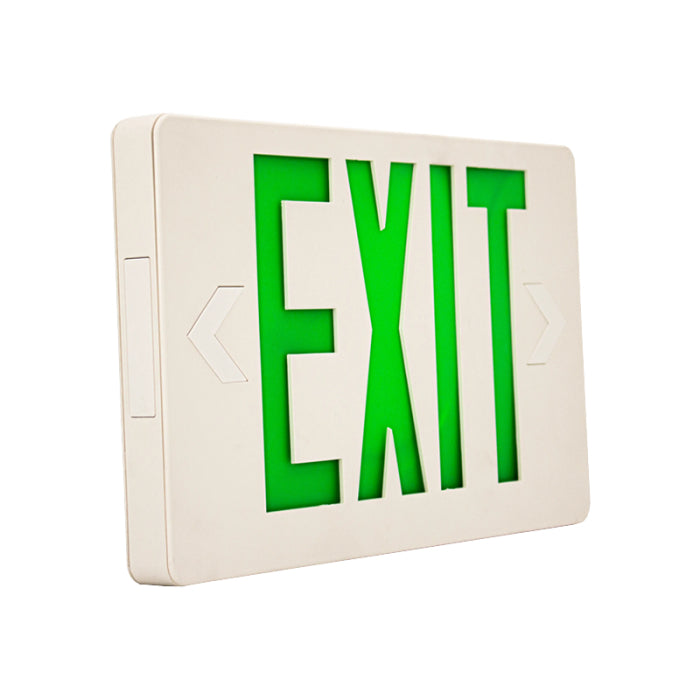 Westgate XTSL-GW LED Super Slim Exit Sign Universal Single/Double Green Letters White Housing 120-277V