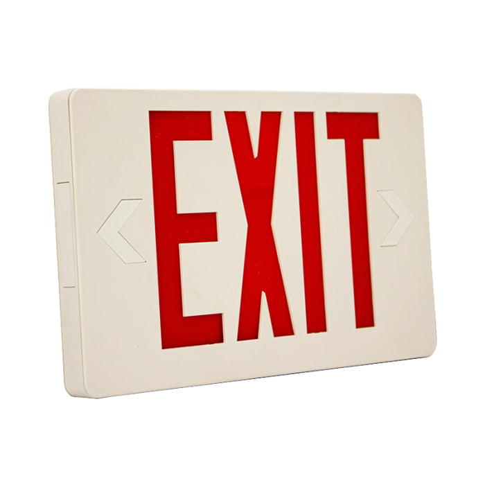 Westgate XTSL-RW LED Super Slim Exit Sign Universal Single/Double Red Letters White Housing 120-277V