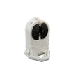 LH0614 Unshunted, rotary T5 miniature bipin lamp holder/socket with push fit mounting and stop/post