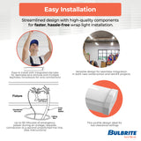 Bulbrite 773505 2 ft. Integrated 5 Color Selectable LED Dimmable Wraparound Light W/ Battery Backup (120-277v), 2300 Lumens, White