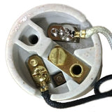 LH0414 E26/E27 4kv pulse rated med base HID lamp holder/socket with captive screw and 12" leads