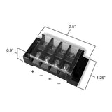 Diode LED DI-0782 Black 4-Way Hard Wire Terminal Block