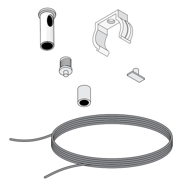 Diode LED DI-LIN-360-HNG-2 LINAIRE Flex Tube 360 Hanging Hardware (2-Pack)