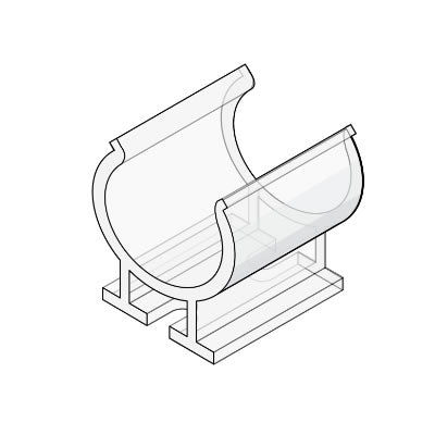 Diode LED DI-LIN-360-MTBR-2 LINAIRE Flex Tube 360 Mounting Bracket Only (2-Pack)