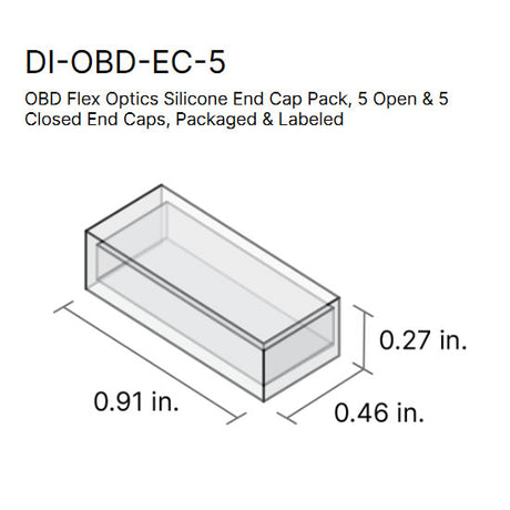 Diode LED DI-OBD-EC-5 OBD Flex Optics Silicone End Cap Pack (5 Open & 5 Closed End Caps)