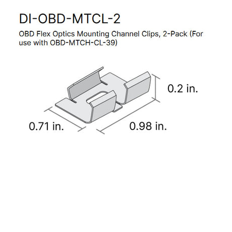 Diode LED DI-OBD-MTCL-2 OBD Flex Optics Mounting Channel Clips (2-Pack)