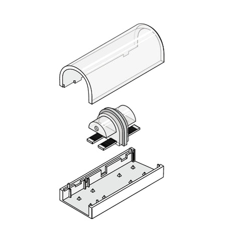 Diode LED DI-SE-NB-TTT-2 Neon Blaze Side Bending Strip to Strip Connector Frosted (2-Pack)