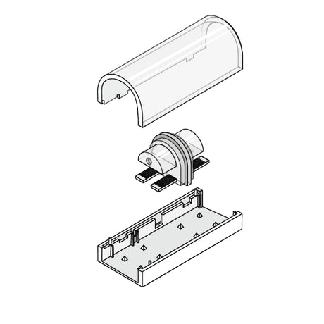 Diode LED DI-TE-NB-TTT-2 Neon Blaze Top Bending Strip to Strip Connector Frosted (2-Pack)