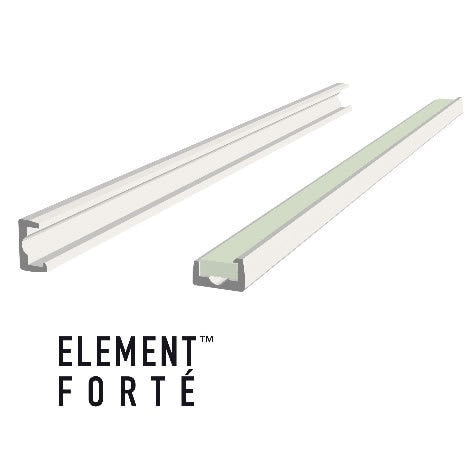 Diode LED DI-ELMT-FT-39 39" Element Forte LED Tape Light Mounting Channel (2 Pack)
