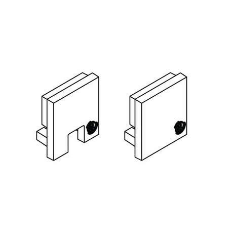 Diode LED DI-CPEC-SLPDW-1 Slim Channel Premium Diffusion End-Caps White Finish (1) Open (1) Closed