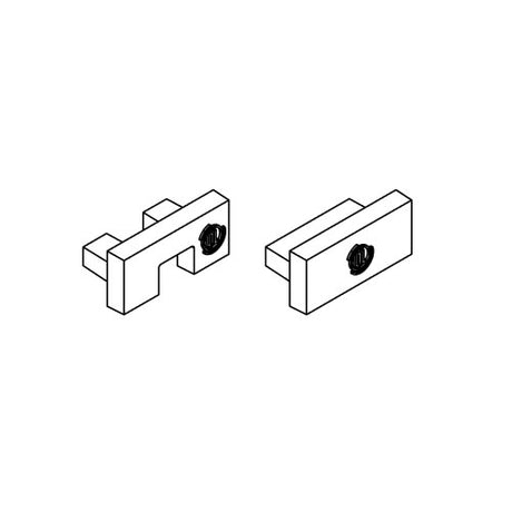 Diode LED DI-CPEC-SL-1 SLIM Channel End-Caps Brushed Aluminum Finish (1) Open (1) Closed