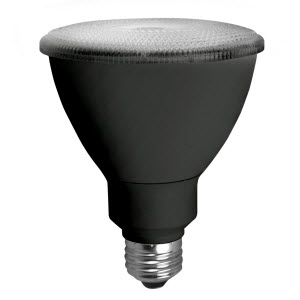 TCP LED14P30D27KFLB 13.5W PAR30 Long Neck Black LED Flood 2700K 120V