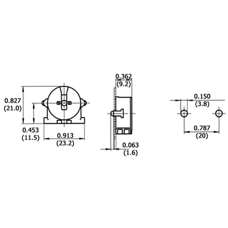 LH0021 Linear fluorescent T5 miniature bipin polycarbonate lamp holder/socket