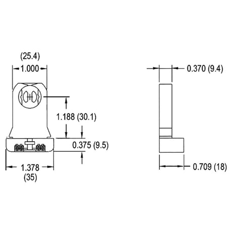 LH0026 Linear fluorescent T8/T10/T12 medium bipin polycarbonate lamp holder/socket