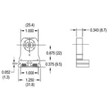 LH0035 Unshunted, slide on or bolt down T8/T10/T12 fluorescent lamp holder/socket